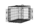 FEANDREA S-XXXL Hundekäfig mit 2 Türen 1,07 m, 70 cm, 77,5 cm