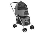 VidaXL Hundewagen 83x48x97cm (L x B x H) grau