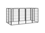 VidaXL Hunde Laufstall Stahl Pulverbeschichtet Freilaufgehege mehrere Auswahl 2 m, 1 m, 1 m