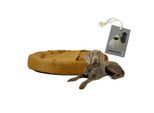 Rohrschneider ® Hundekissen inkl. Gratis-Beigabe, Kuschelhöhle "Denver" gelb L