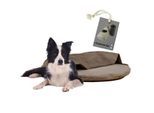 Rohrschneider ® Liegekissen inkl. Gratis-Beigabe, Kuschelinsel Samt "Valley" taupe L