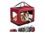 Lionto Hundetransportbox - faltbar - rot XXL