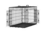 FEANDREA S-XXXL Hundekäfig mit 2 Türen 1,22 m, 74,5 cm, 80,5 cm