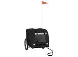 VidaXL Fahrradanhänger Hund 125 x 64 x 66 cm (L x B x H) schwarz