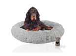 Rohrschneider ® Hundebett Donut mit Gratis-Beigabe, Extra flauschiges Hundekissen L