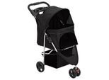 VidaXL Hundewagen 80x46x98cm (L x B x H) schwarz