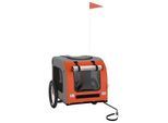 VidaXL Fahrradanhänger Hund 55 x 80 x 55 cm (L x B x H) orange