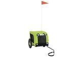 VidaXL Fahrradanhänger Hund 124 x 53 x 53 cm (L x B x H) grün