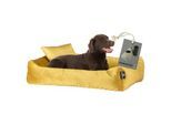 Rohrschneider ® Hundebett inkl. Gratis-Beigabe, Kuschelsofa gelb L