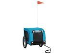 VidaXL Fahrradanhänger Hund 124 x 65 x 66 cm (L x B x H) blau