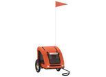 VidaXL Fahrradanhänger Hund 124x53x53cm (L x B x H) orange