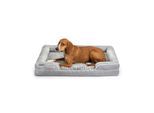 Lionto orthopädisches Hundebett mit erhöhtem Rand rutschfest M