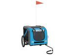 VidaXL Fahrradanhänger Hund 133,5 x 69 x 73,5 cm (L x B x H) blau