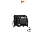 VidaXL Fahrradanhänger Hund 133,5 x 69 x 73,5 cm (L x B x H) schwarz