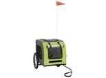 VidaXL Fahrradanhänger Hund 55 x 80 x 55 cm (L x B x H) grün