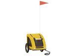 VidaXL Fahrradanhänger Hund 124x53x53cm (L x B x H) gelb