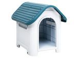 VidaXL Hundehütte 59x75x66cm Polypropylen Hundehaus blau