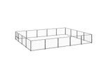 VidaXL Hundezwinger Stahl schwarz 5 m, 4 m, 70 cm