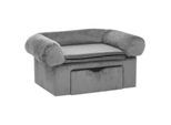 VidaXL Hundesofa Plüsch mit Schublade 75x50x38cm hellgrau