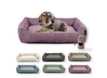 Rohrschneider Hundebett waschbar, robuster Breit-Cordstoff mit Gratis-Beigabe