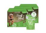 Lyra Pet Lecker.Pet Surf'n'Turf Pouches Hundefutter Nassfutter 4er Mix Multipack 12 Stück