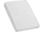 Spannbettlaken KUM "Frottee Spannbetttuch", grau (hellgrau), L:200cm, Frottee, Obermaterial: 100% Polyester, Bettlaken, Spannbettlaken, bis ca. 30 cm Matratzenhöhe, weich & kuschelig