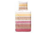 Bettwäsche PRIMERA "Perkal-Bettwäsche Summer Stripe", rot, B/L: 135cm x 200cm, 1 Stk., 1 Stk., Perkal, B/L: 80cm x 80cm, 2 Stk., Perkal, Obermaterial: 100% Baumwolle, Bettwäsche, Bettwäsche, mit modernen Streifen