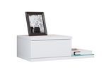 Nachttisch VCM "Design Wandschublade Nachttisch Regal Konsila M", weiß, B:48cm T:28cm, Sideboards, Nachttisch