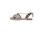 Sandale DOGO "Hazel Victor Bicycles Damen Sandalen, Hazel Spread Your Wings", Damen, Gr. 38, Normalschaft, schwarz, Lederimitat, Schuhe Sandale, Handgefertigt