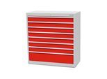 Bedrunka+Hirth Schubladenschrank Serie T500-9 mit 8 Schubladen 7x100 1x200 mm (90.701A)