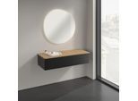 Villeroy und Boch Antao Sideboard K41001PD 120x26,8x50cm, Waschbeckenplattenfarbe honey oak, black matt lacquer