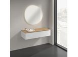 Villeroy und Boch Antao Sideboard K41101GF 120x26,8x50cm, Waschbeckenplattenfarbe honey oak, glossy white lacquer