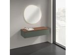 Villeroy und Boch Antao Sideboard K41002HL 120x26,8x50cm, Waschbeckenplattenfarbe warm walnut, leaf green matt lacquer