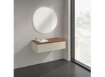 Villeroy und Boch Antao Sideboard K40002HJ 100x26,8x50cm, Waschbeckenplattenfarbe warm walnut, silk grey matt lacquer