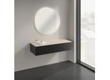 Villeroy und Boch Antao Sideboard K41003PD 120x26,8x50cm, Waschbeckenplattenfarbe botticino, black matt lacquer