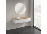 Villeroy und Boch Antao Sideboard K41001GF 120x26,8x50cm, Waschbeckenplattenfarbe honey oak, glossy white lacquer