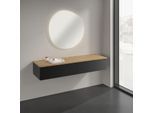 Villeroy und Boch Antao Sideboard K42101PD 160x26,8x50cm, Waschbeckenplattenfarbe honey oak, black matt lacquer