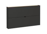 Schuhkipper GW-Ameca, Graphit, Eiche, Holzwerkstoff, 140x83x18 cm, Typenauswahl, Beimöbel erhältlich, hängend, Garderobe, Schuhaufbewahrung, Schuhkipper
