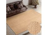 Teppich VILLEROY & BOCH "Mirabelle", beige (natur, gold), B:200cm H:10mm L:300cm, Jute, Teppiche, Teppich, Jute, Natur, Wohnzimmer, Esszimmer, Schlafzimmer, Fischgrätendesign