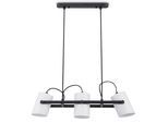 PACO HOME Pendelleuchte "KARL", schwarz (schwarz, weiß), 3, H: 20,7cm, Leuchten, mit kompatiblen Dimmer und Leuchtmittel, Pendelleuchte