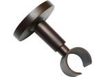 Deckenträger für Gardinenstangen GARDINIA Gr. 1, braun (bronzefarben), L:6cm, Gardinenstangenhalterungen, Serie Einzelprogramm Chicago Ø 20 mm