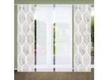 Schiebegardine HOME IN GREEN "VIDARO" Gr. 1, grau, B:60cm H:245cm, Polyester, Gardinen, SET DIGITALDRUCK,BAMBUSOPTIK RECYCELT