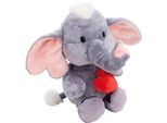 Kuscheltier NICI "Love, Elefant mit Magnet Herz dunkelgrau, 48cm schlenkernd", grau, Plüschfiguren, KinderB:25cm H:48cm L:32cm, Plüsch, Kuscheltier, B:25cm H:48cm L:32cm