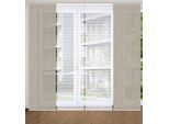 Schiebegardine HOME IN GREEN "ESTRA" Gr. 1, grau (taupe), B:60cm H:245cm, Polyester, Gardinen, SET DIGITALDRUCK,BAMBUSOPTIK RECYCELT