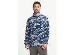 Stehkragenpullover JACK WOLFSKIN "PAW ERA 100 PRINT HZ M", Herren, Gr. M (50), blau (mountainpaw, blauorchid), Obermaterial: 100% POLYESTER, Pullover Stehkragenpullover