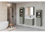 Badmöbel-Set 5-tlg. Madrit mit LED ca. 140 cm Grün