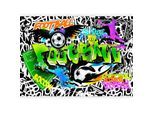 Fototapete Football Graffiti Multicolor