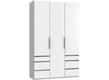 Drehtürenschrank mit Laden, B: 150 cm, Level 36A, Weiß