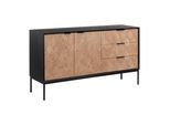 Sideboard Milano Schwarz/Esche furniert
