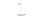 LED-Hängeleuchte Salinas in Nickelfarben max. 34 Watt